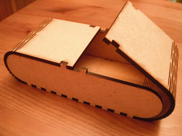 Flexbox Duo: double sided living hinge Fibreboard (MDF) box