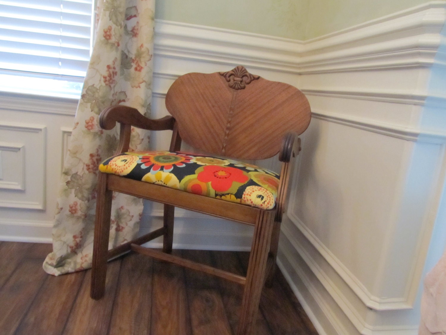 Chair  Antique 1940's Mahogany Fabulous Newly Refinished and Uphlostered