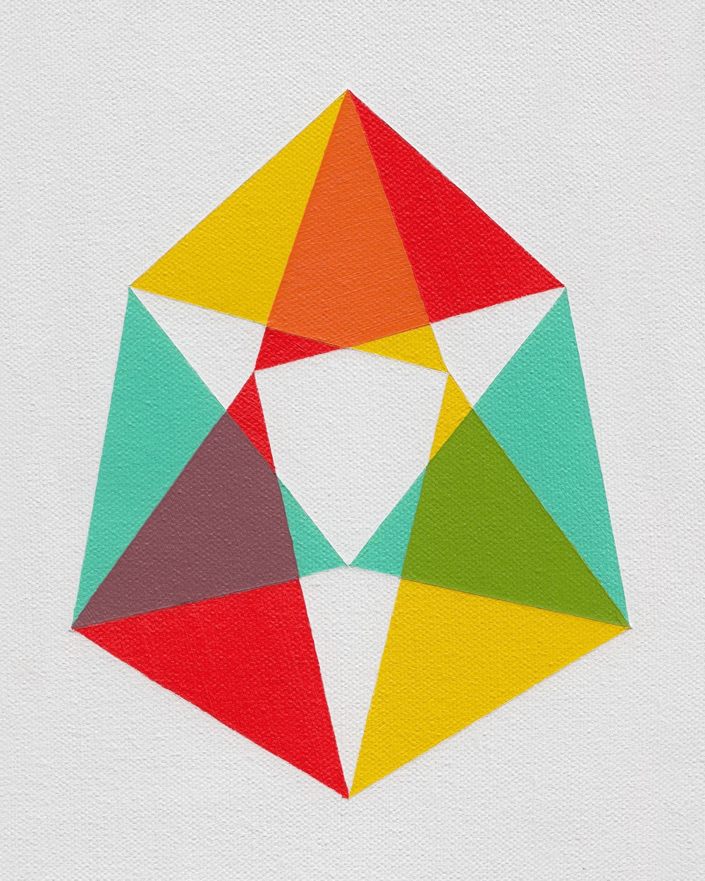 Giclee print - "Triangles" - 13" x 16" modern geometric abstract art