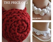 3 Crochet Necklace Patterns  / PDF format Pattern / crochet accessories pattern / crochet jewelry pattern /