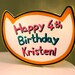 Edible Poppy Cat Inspired Cake Plaque