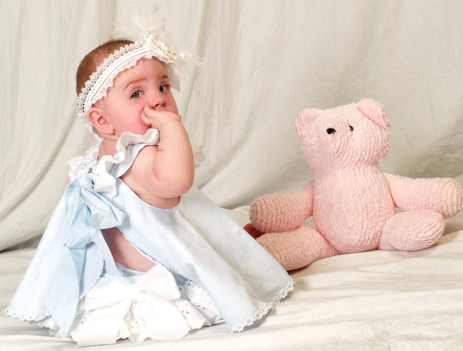 Girls Babies Toddler Dress & Ruffled Bloomers 2 pc