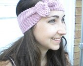 Earwarmer/Headband - Pink with Bow