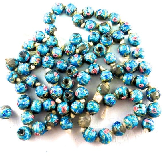 Items similar to ANTIQUE GLASS beads. foil. wedding cake