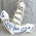 Anchor Party Favor Salt Dough Ornament / Nautical Beach  Decor