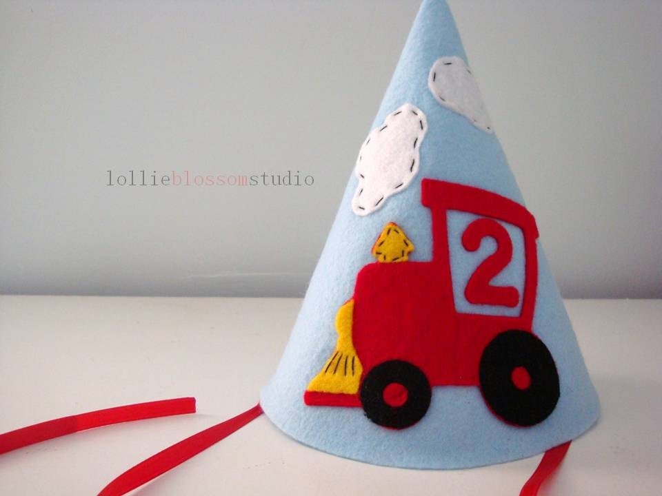 Felt Party Hat, Train Birthday Party, Boy Party Accessories