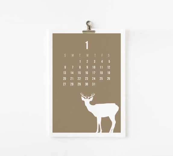 2013 Printable Calendar, Wild Animal