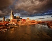 8 x 10 Fine art print of the Nashville, TN skyline at sunrise