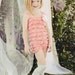 Lace Baby Romper Adorned with White and Pearl Flower, Coral