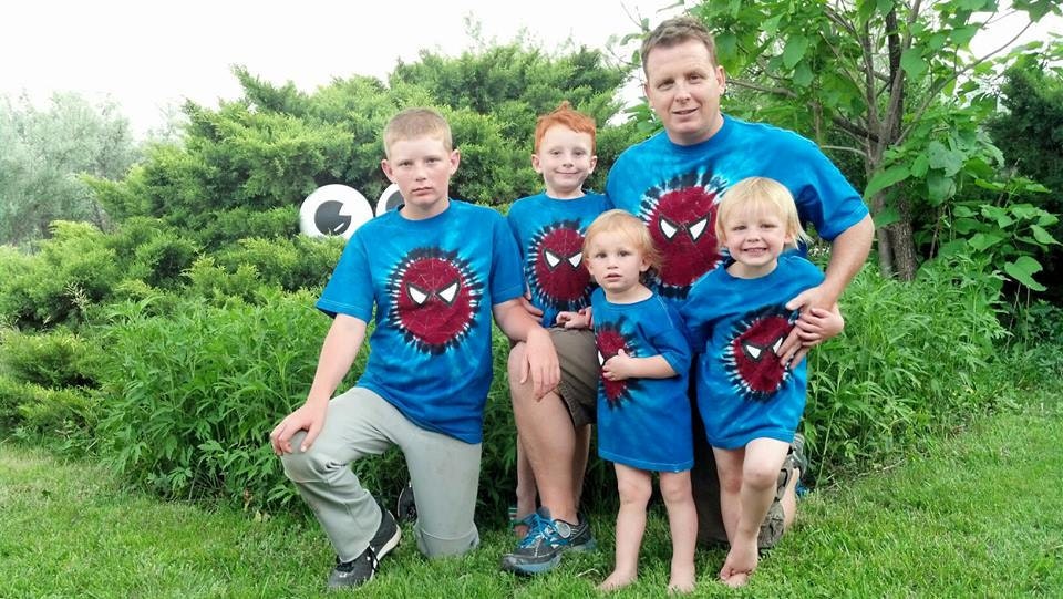 Tie dye shirt, SPIDERMAN,  youth-toddler-infant sizes, made to order