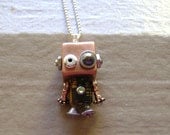 Last Copper Robot Necklace