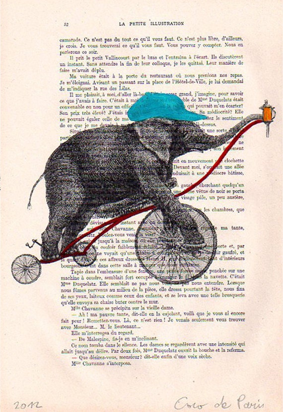Acrylic paintings Illustration Original Prints Drawing Giclee Posters Mixed Media Art Holiday Decor Gifts: Circus elephant