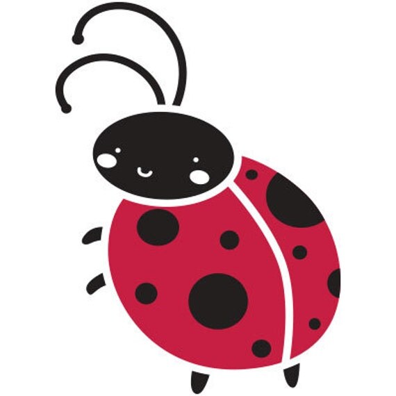 Ladybug Wall Stencil for Painting Girls Room by MyWallStencils