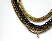 Gold&Brass Multi-Chain Necklace