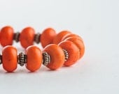 Orange Bracelet Beadwork Bracelet Autumn Fashion Jewelry