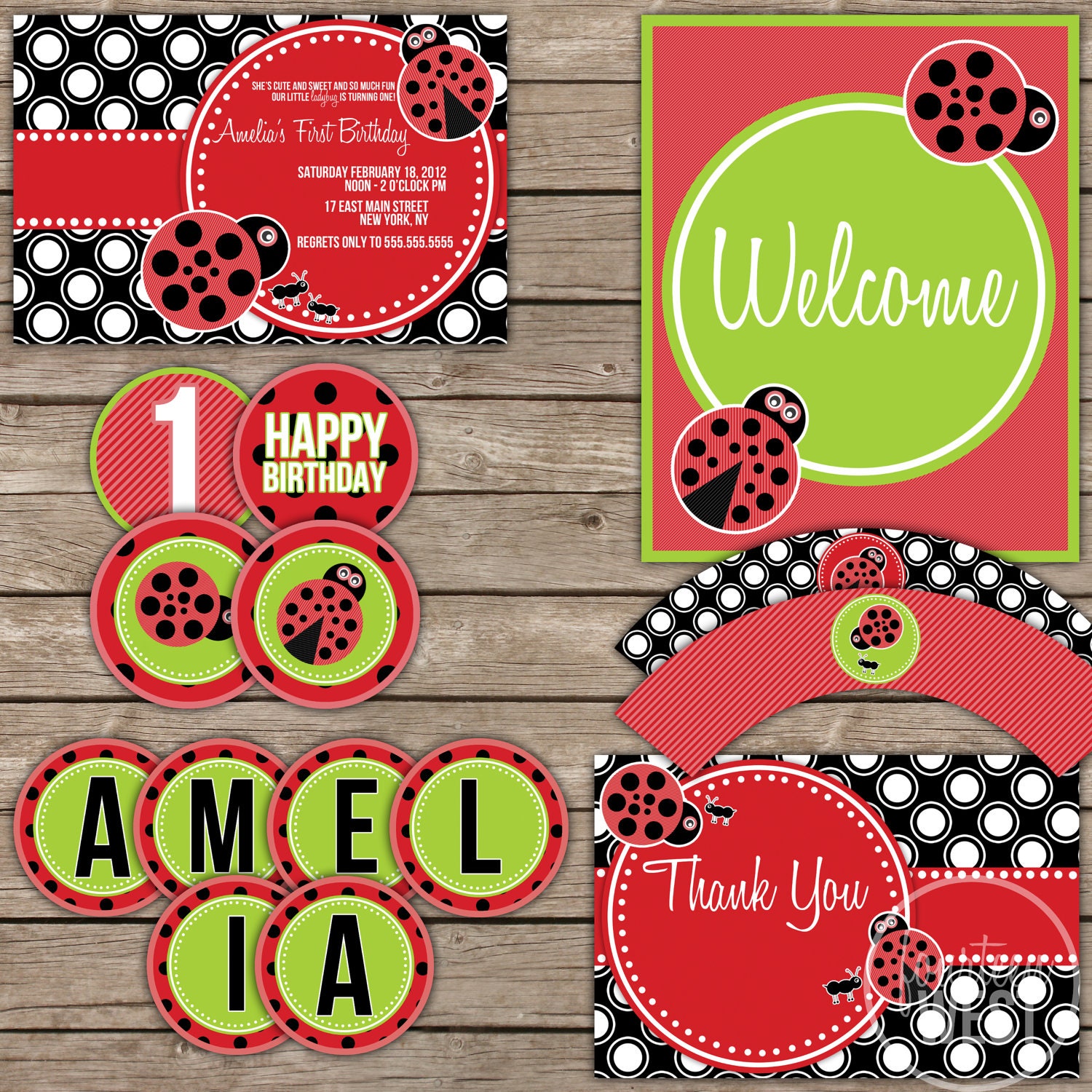 Ladybug Party Package (Printable Digital File) Il_170x135