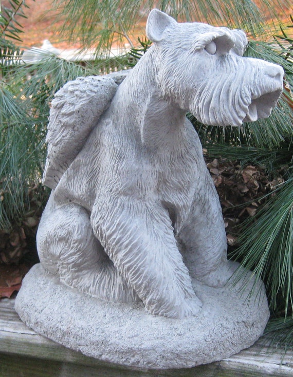 schnauzer statue for garden