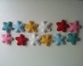 Mini Star Garland, swag, pink, strawberry, white, yellow, aqua, light blue
