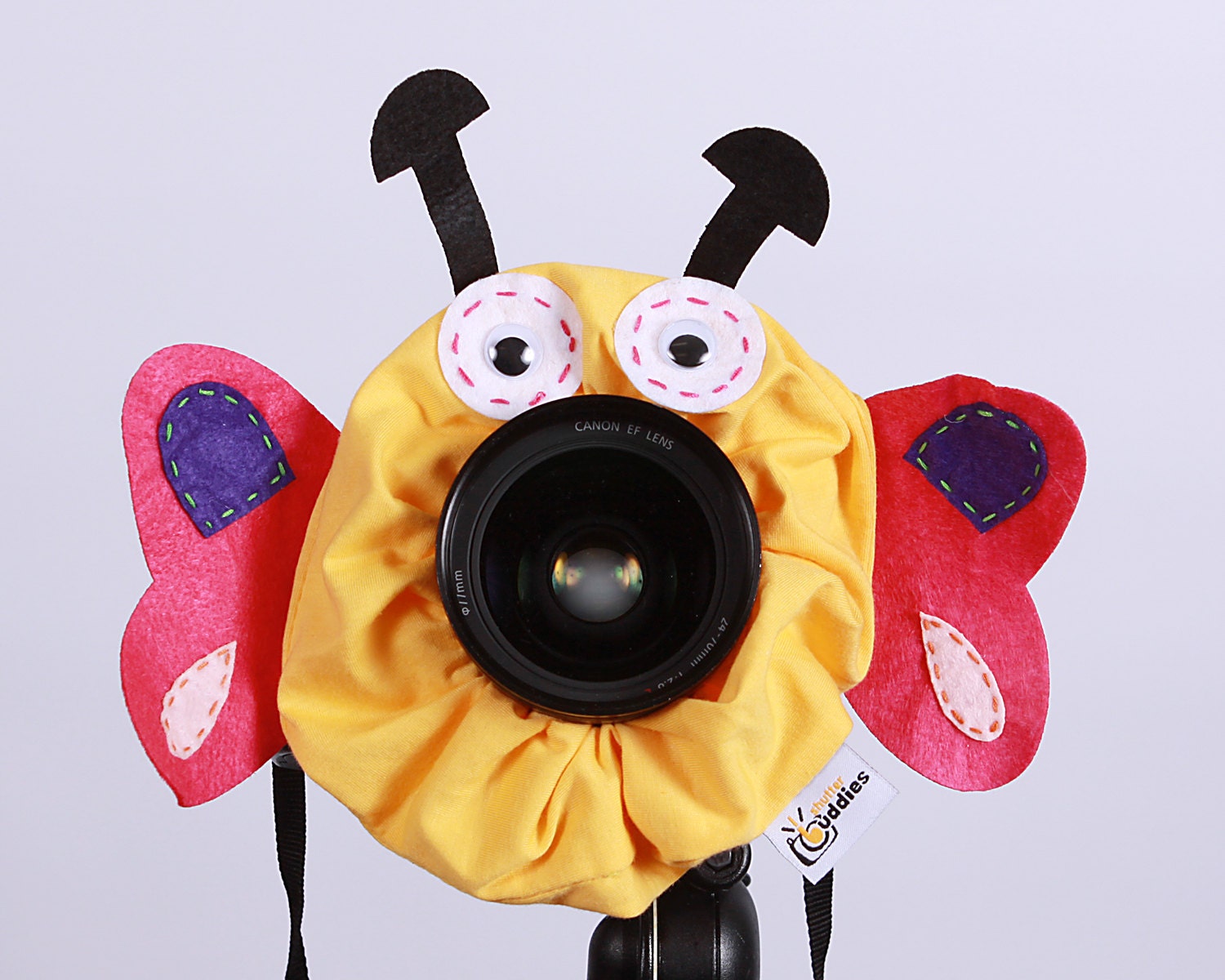 Shutter Buddies Beverly BUTTERFLY with SQUEAKER camera lens prop- Ready to ship