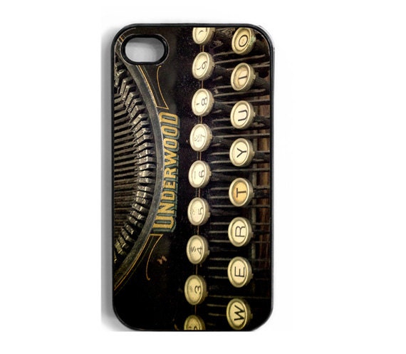 ON SALE, iPhone 4 case, typewriter, antique, vintage, keys, black, accessory, underwood, iphone 5 cover, for him, under 50, geekery
