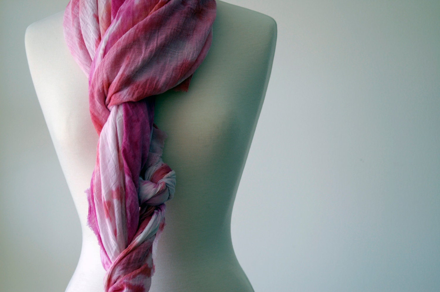 Spring, summer scarf, The Odessa Scarf/ Cotton Scarf in pink