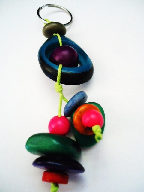Tagua and Acai Keychain (Seeds from the Rain Forest)