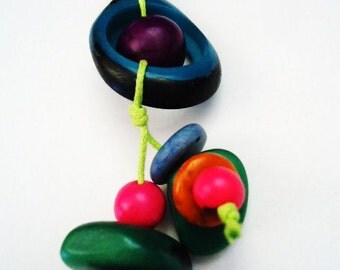 Tagua and Acai Keychain (Seeds from the Rain Forest)
