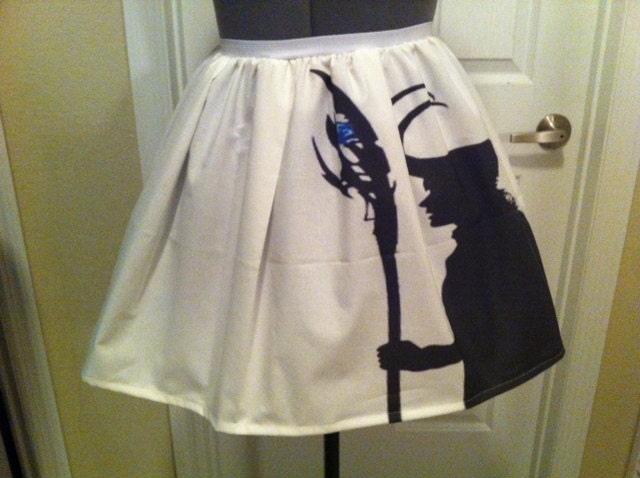 SALE One of a kind Loki skirt - Ready to ship - Small/Medium - Loki from The Avengers and Thor