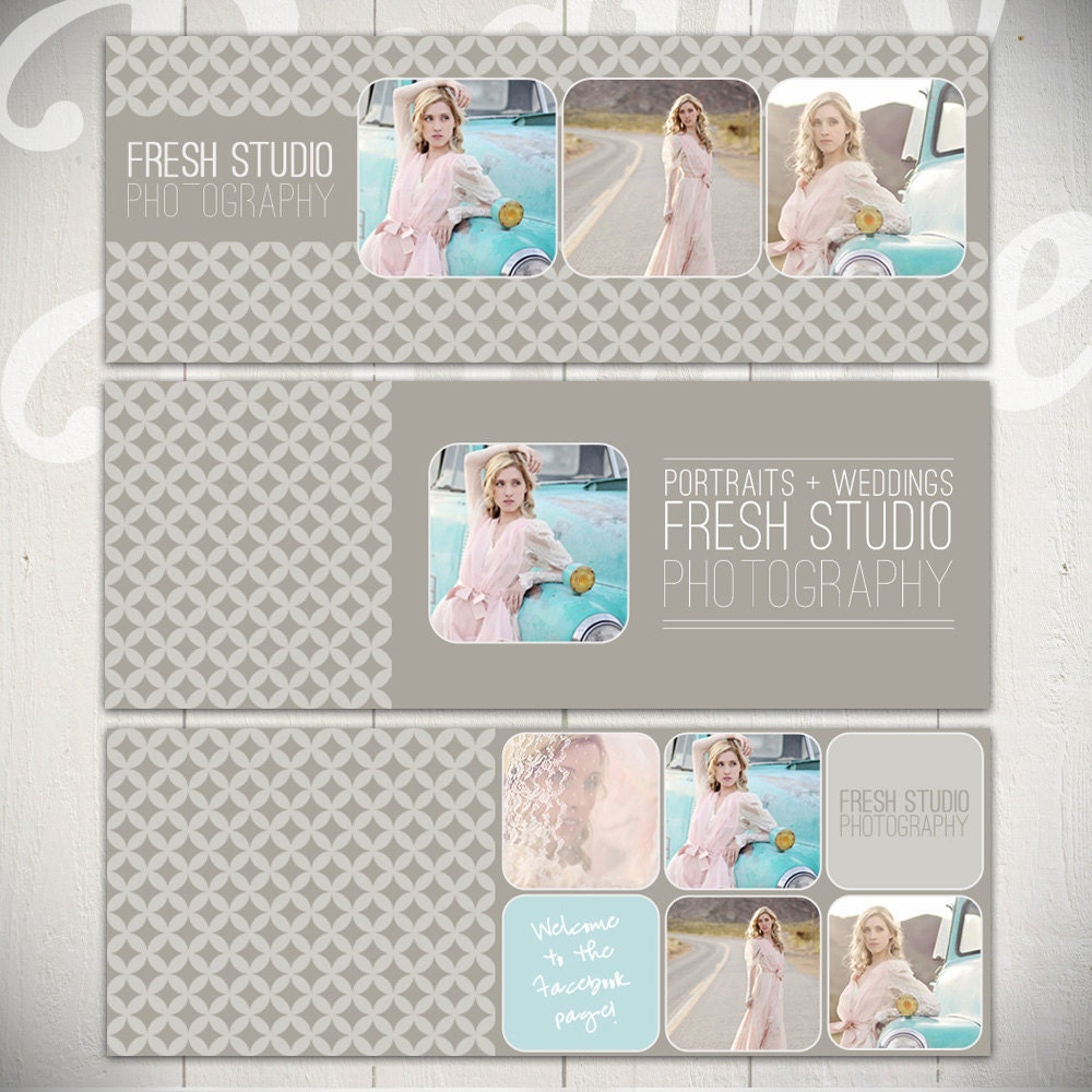 Facebook Timeline Cover Templates: Fresh Studio - 3 Facebook Covers