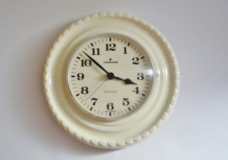 Vintage Ceramic Wall Clock from Junghans