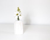 Modern minimalism Wooden vase in white, wedding decoration set of 2