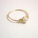 Thin Gold Pearl Ring