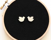 The Birdies - Reclaimed Stainless Steel Earrings