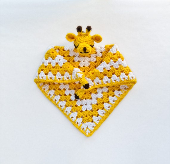 Instant Download - PDF Crochet Pattern - Giraffe Security Blanket (Level Easy) - Text instructions and SYMBOL CHART instructions