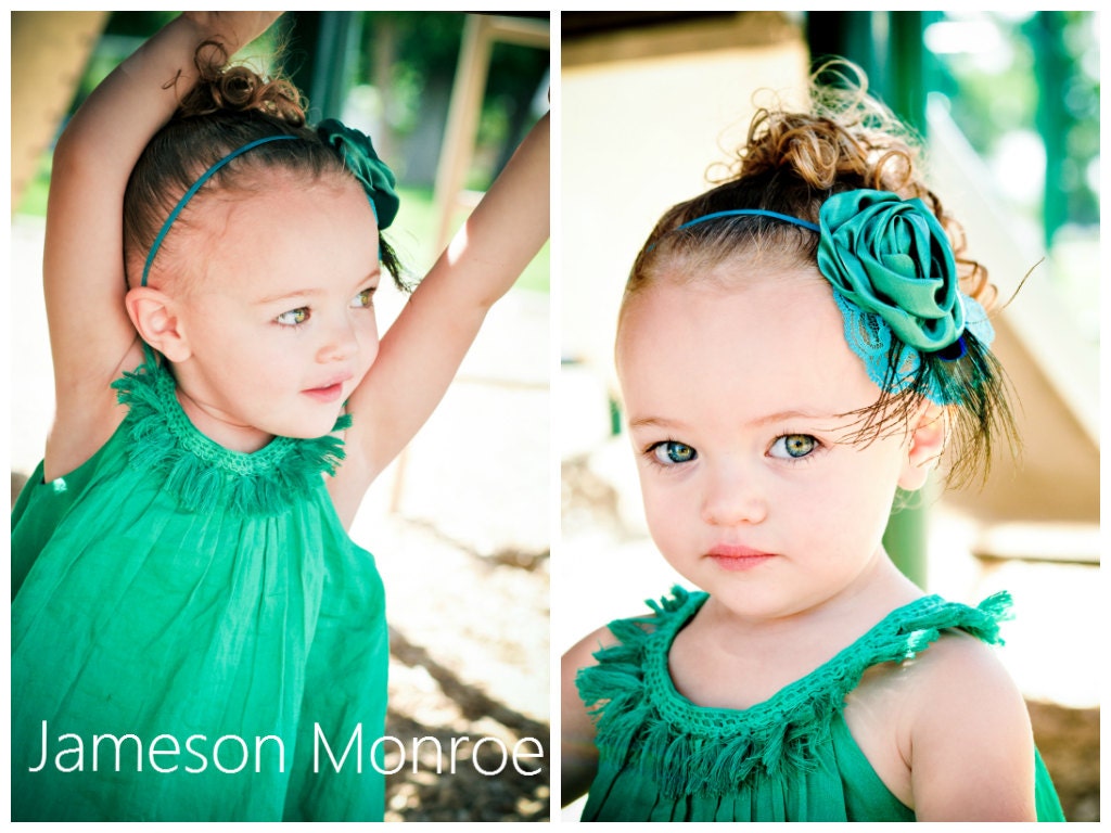 New 2013 The PETITE PEACOCK Headband - Summer, Spring, Zoo, Animal, Halloween, Dress Up, Wedding