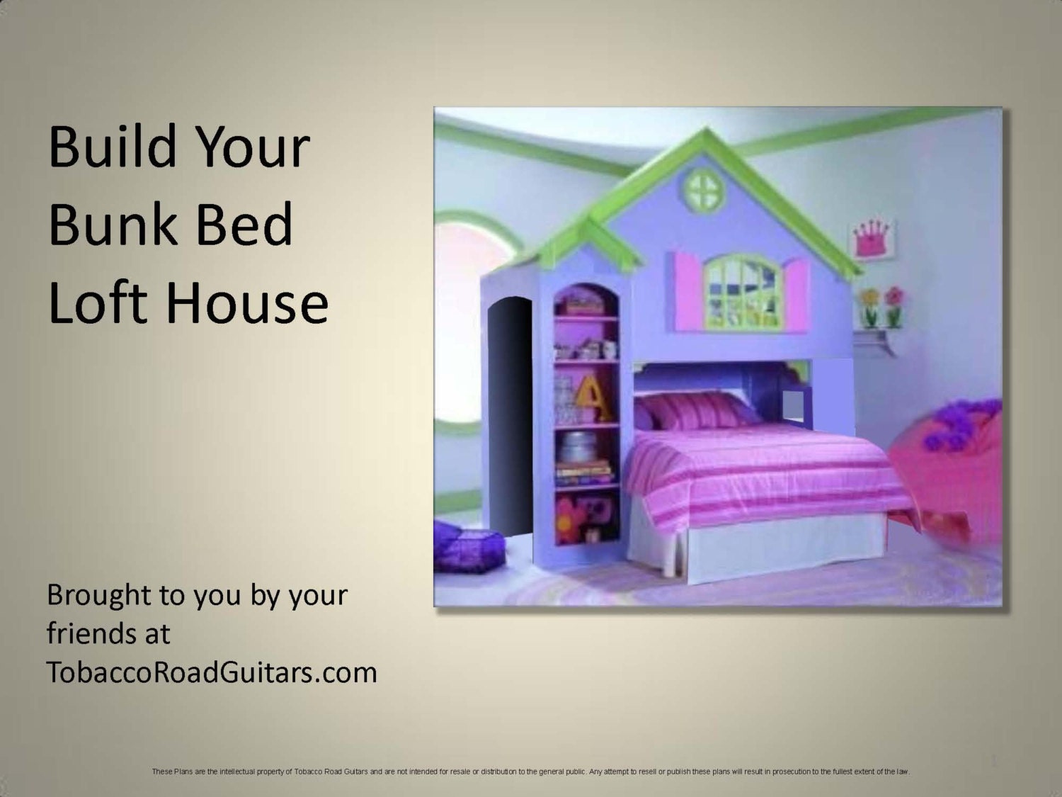 Bunk Bed Loft House Woodworking Plans & Instructions