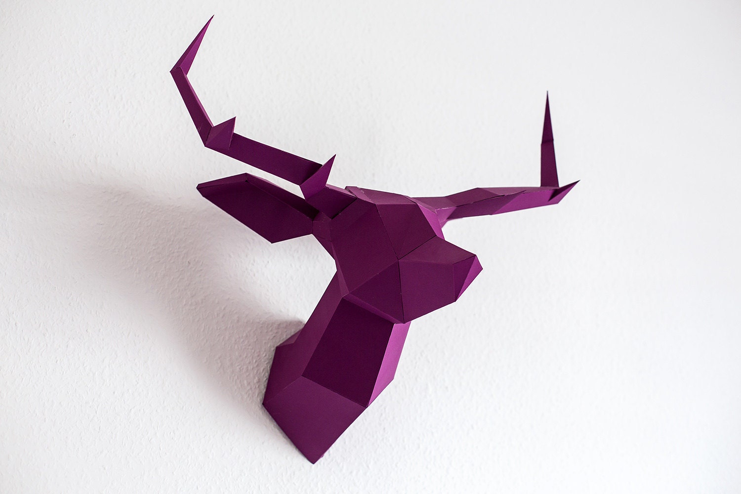 Purple Foldeer - Deer Head Papertoy