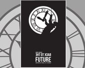 Back to the Future Clock Tower 11x17 Minimalist Movie Poster
