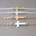Sideways Mini Cross Bracelet