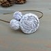 Grey Rosette Headband for Women