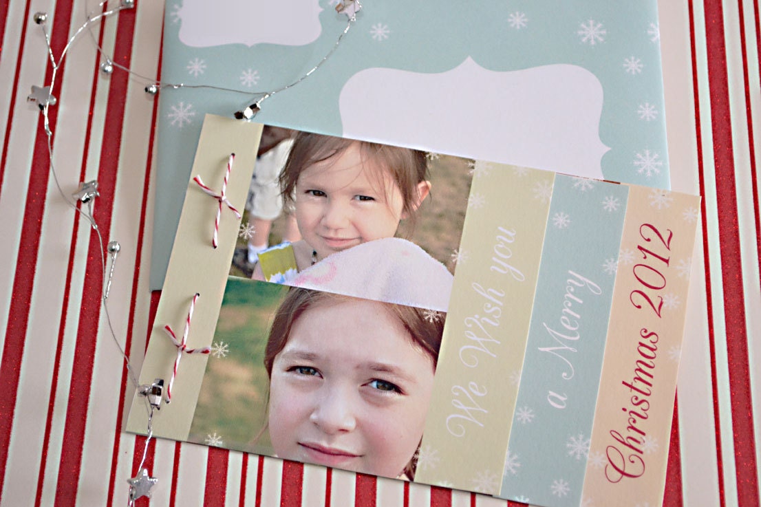 Christmas photo mini book 4x6" DIY printable card and envelope Il_170x135