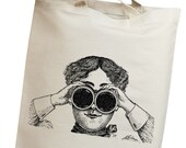Binocular Vintage Eco Friendly Canvas Tote Bag (iss002)