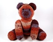 Crochet Teddy Bear Doll - Fall Decoration Jointed Teddy Bear - Collector Bear Amigurumi