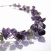 Amethyst Peridot Necklace, Crochet Wire, Gemstone Jewelry, Purple And Green Gemstone Jewelry