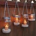 DIY Hanging Mason Jar Luminary Lantern Lids - Set of 4