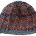 Unisex Hat in Browns & Teals. Beanie, Accessories, Men Women.