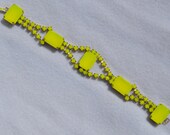 Hand Painted Neon Vintage Rhinestone Statement Bracelet
