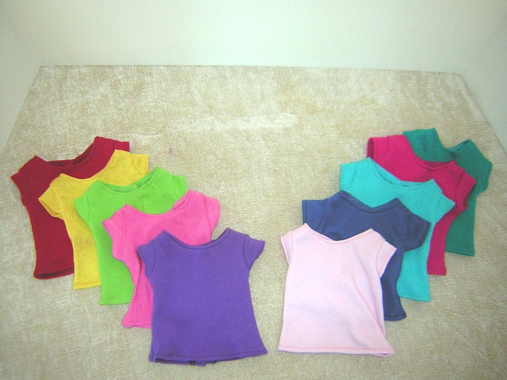 T Shirt Decorating Party For American Girl, Bitty Baby and Similar sized Dolls and Stuffed Animals SIX