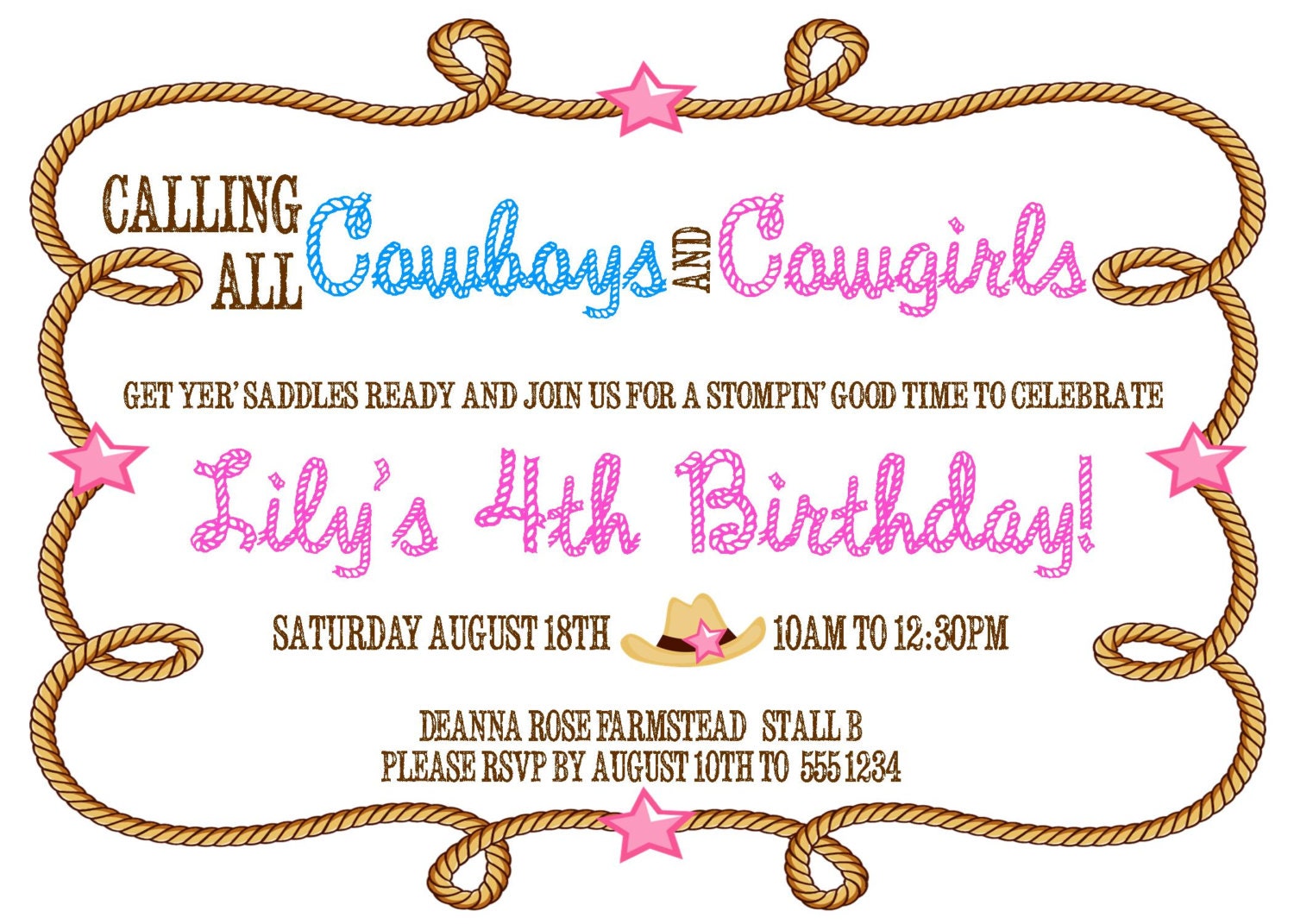 Customized Birthday Invitation