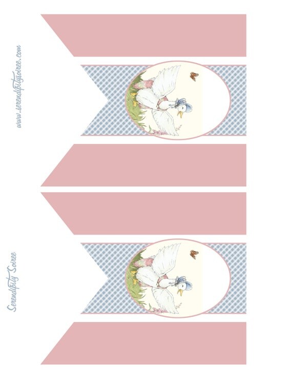 Jemima Puddle Duck (Beatrix Potter) - Custom Printable Bunting/Banner- First Birthday, Baby Shower, Sip & See, Easter. Il_570xn